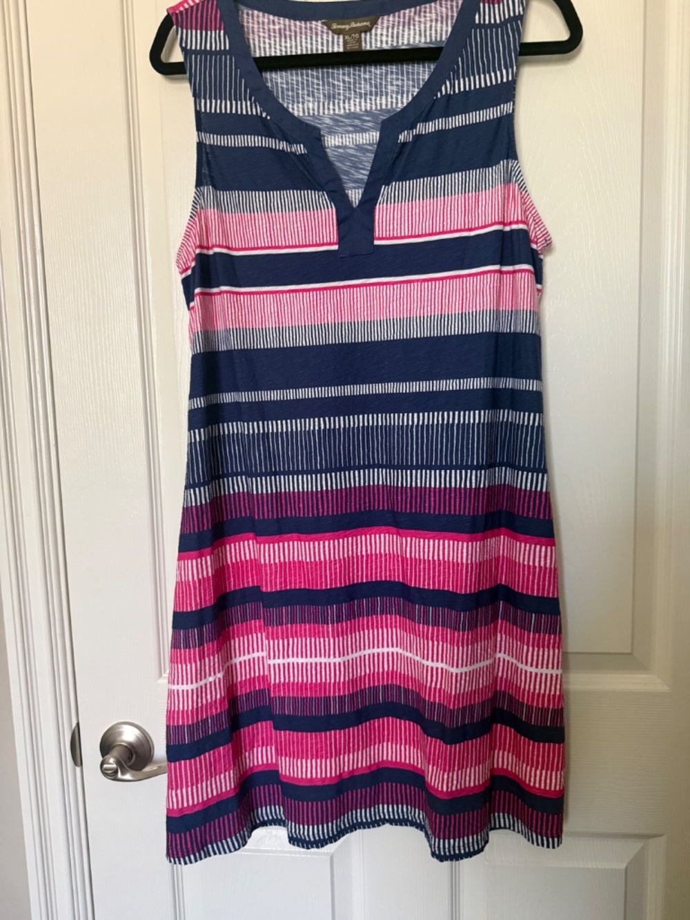 Tommy Bahama Striped 'Seersucker' Dress SZ XL Sleeveless